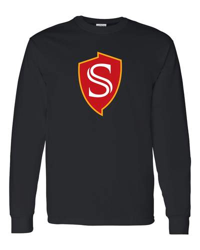 Stanislaus State Shield Long Sleeve T-Shirt - Black