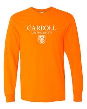 Load image into Gallery viewer, Carroll University Stacked Long Sleeve T-Shirt - Orange
