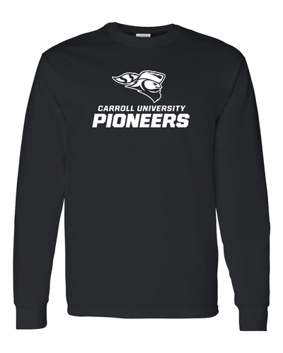 Carroll University Pioneers Long Sleeve T-Shirt - Black