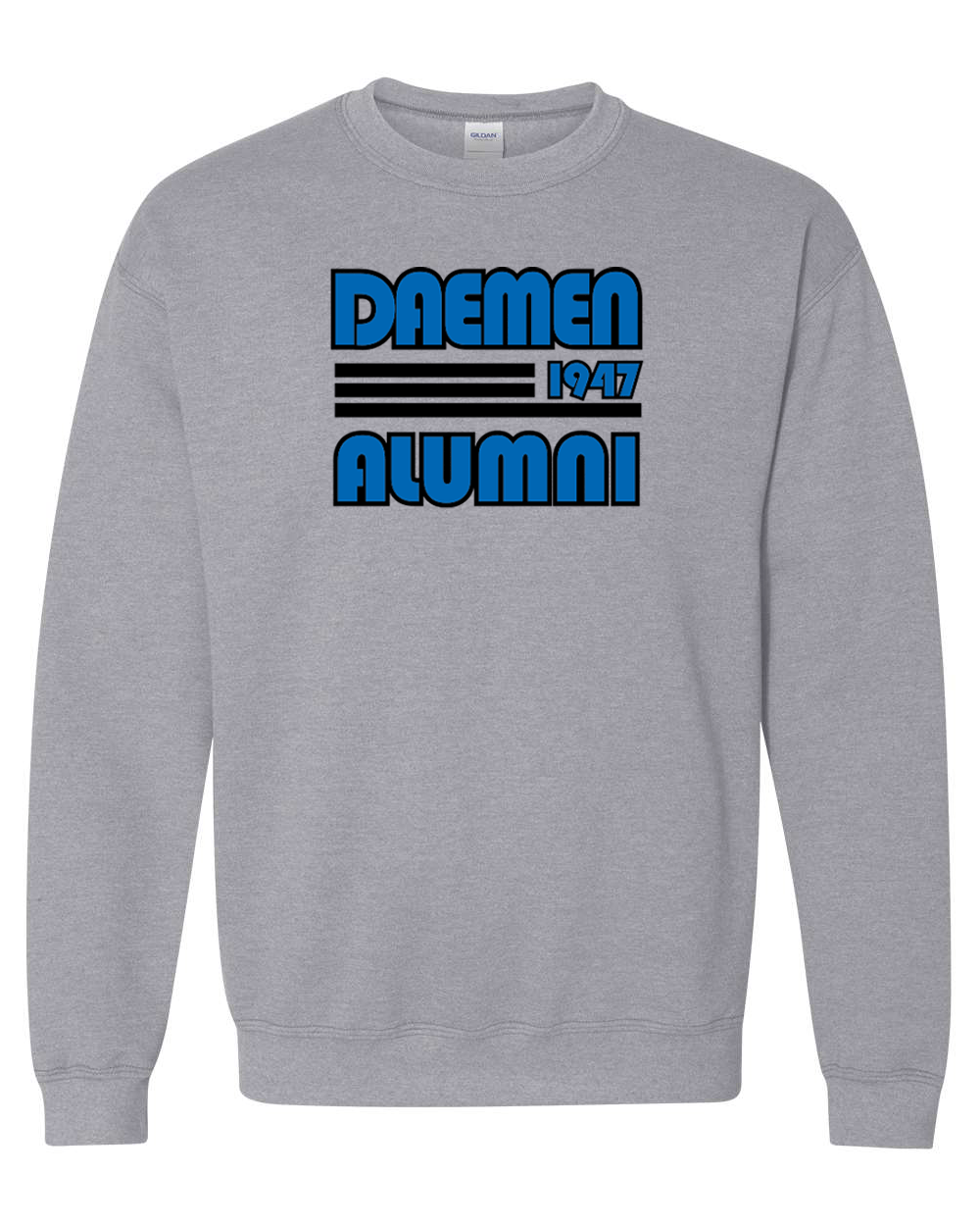 Retro Daemen College Crewneck Sweatshirt - Sport Grey