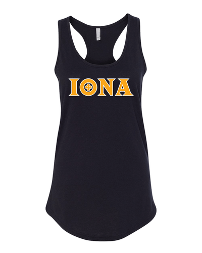 Iona University Iona Logo Ladies Tank Top - Black