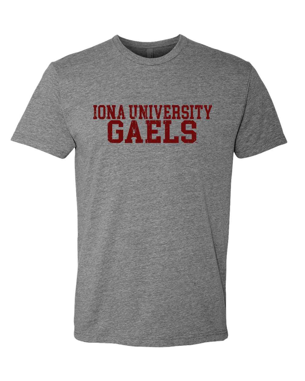 Iona University Block Soft Exclusive T-Shirt - Dark Heather Gray