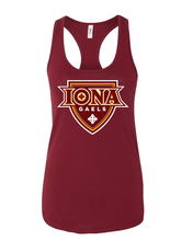 Load image into Gallery viewer, Iona University Full Color Logo Ladies Tank Top - Cardinal
