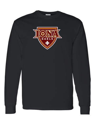 Iona University Full Color Logo Long Sleeve T-Shirt - Black