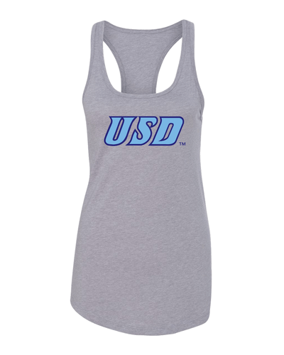 San Diego USD Ladies Tank Top - Heather Grey