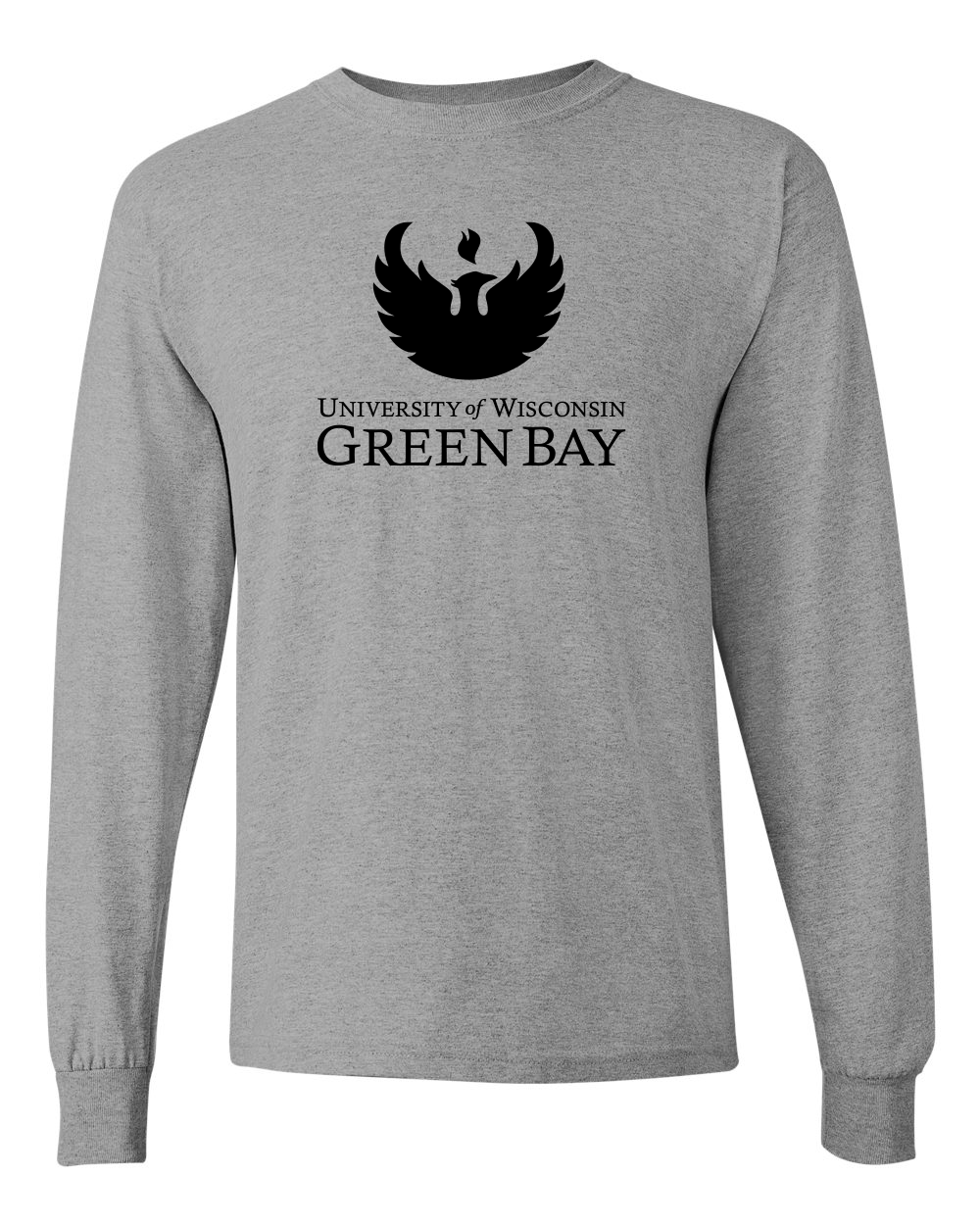 U of Wisconsin Green Bay Long Sleeve T-Shirt - Sport Grey