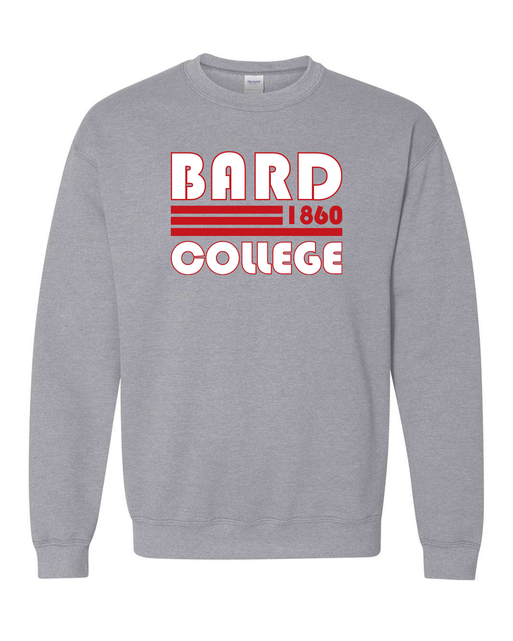 Retro Bard College Crewneck Sweatshirt - Sport Grey