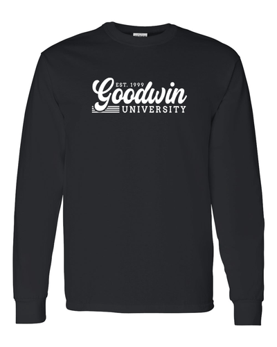 Vintage Goodwin University Long Sleeve T-Shirt - Black