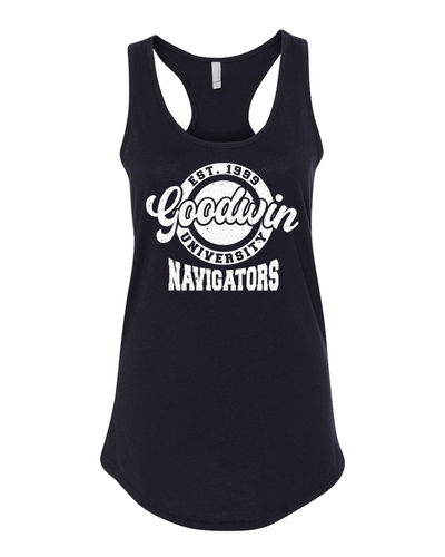 Goodwin University Navigators Ladies Tank Top - Black