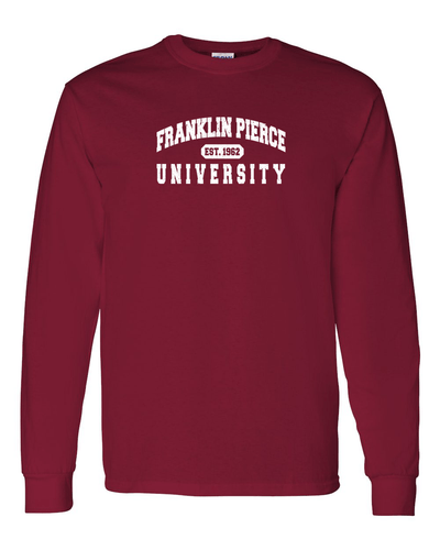 Vintage Franklin Pierce University Long Sleeve T-Shirt - Cardinal Red