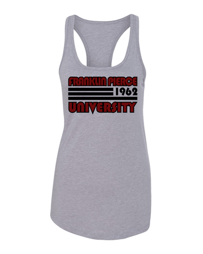 Retro Franklin Pierce University Ladies Tank Top - Heather Grey