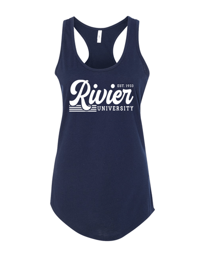 Vintage Rivier University Ladies Tank Top - Midnight Navy