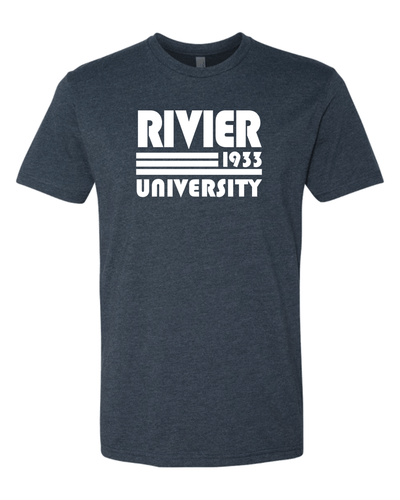 Retro Rivier University Soft Exclusive T-Shirt - Midnight Navy