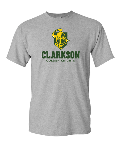 Clarkson University Golden Knights Logo T-Shirt - Sport Grey