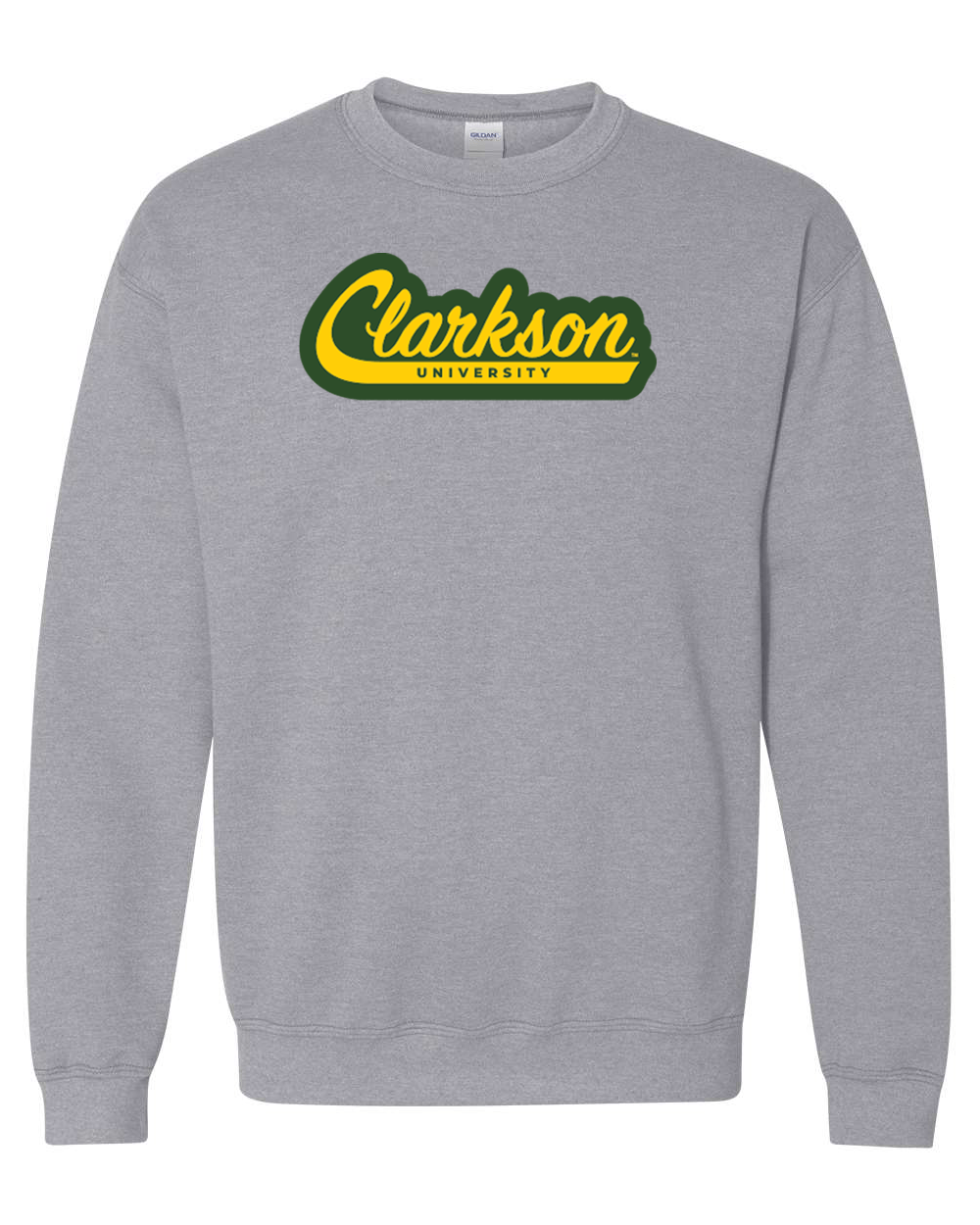 Clarkson University Banner Logo Crewneck Sweatshirt - Sport Grey