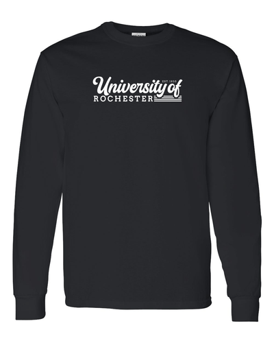 Vintage University of Rochester Long Sleeve T-Shirt - Black