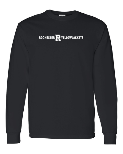 University of Rochester Straight Text Long Sleeve T-Shirt - Black