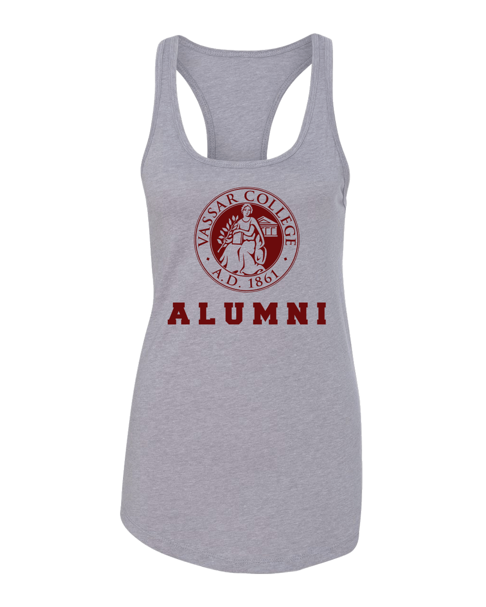 Vassar College Alumni Ladies Tank Top - Heather Grey