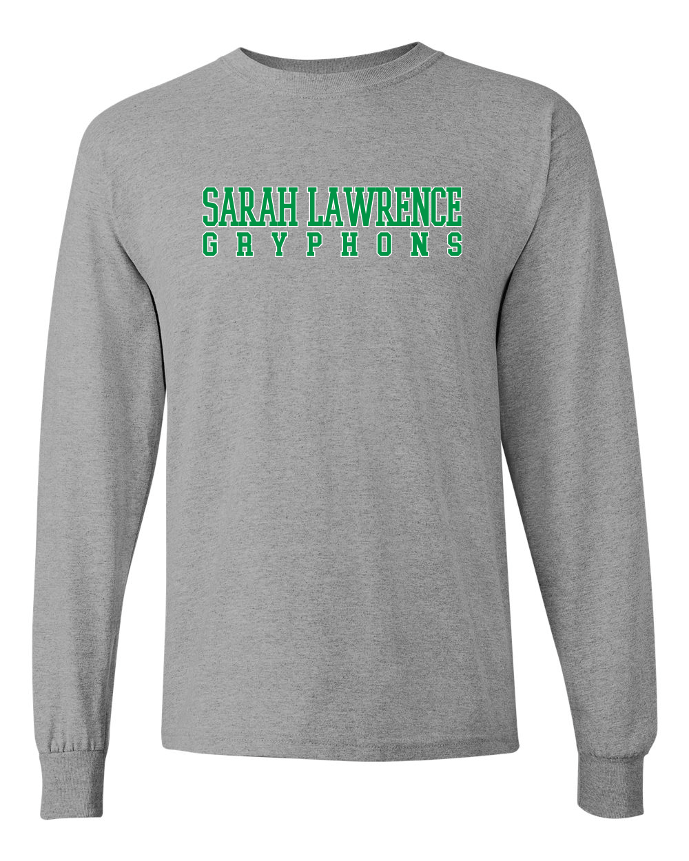 Sarah Lawrence College Block Letters Long Sleeve Shirt - Sport Grey