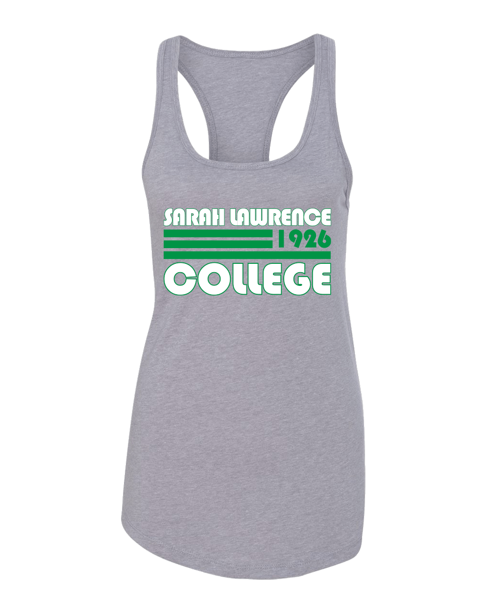 Retro Sarah Lawrence College Ladies Tank Top - Heather Grey