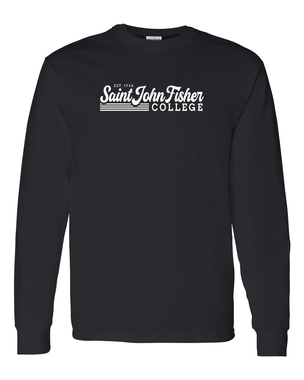 Retro Saint John Fisher College Long Sleeve Shirt - Black