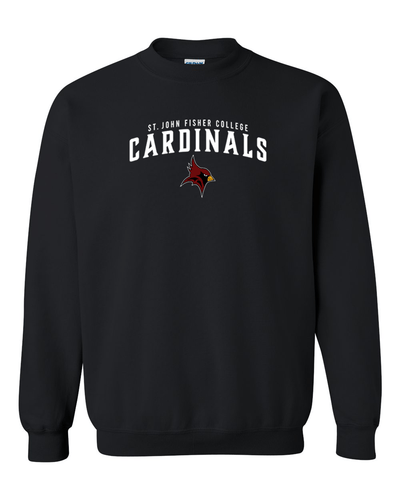 Saint John Fisher College Mascot Logo Crewneck Sweatshirt - Black