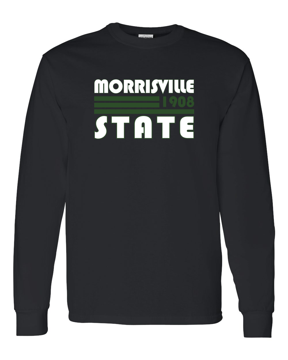 Retro Morrisville State College Long Sleeve T-Shirt - Black