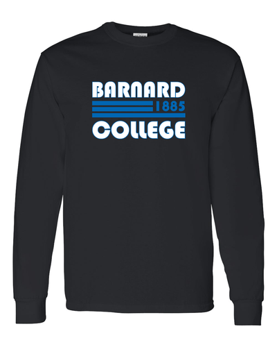 Retro Barnard College Long Sleeve Shirt - Black