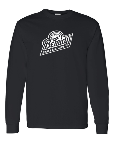 Bemidji State U University Long Sleeve T-Shirt - Black