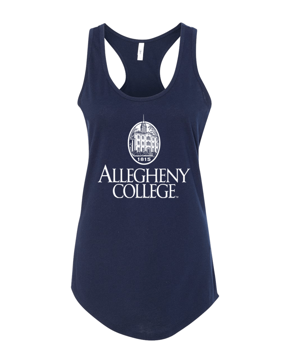 Allegheny College Stacked Ladies Tank Top - Midnight Navy