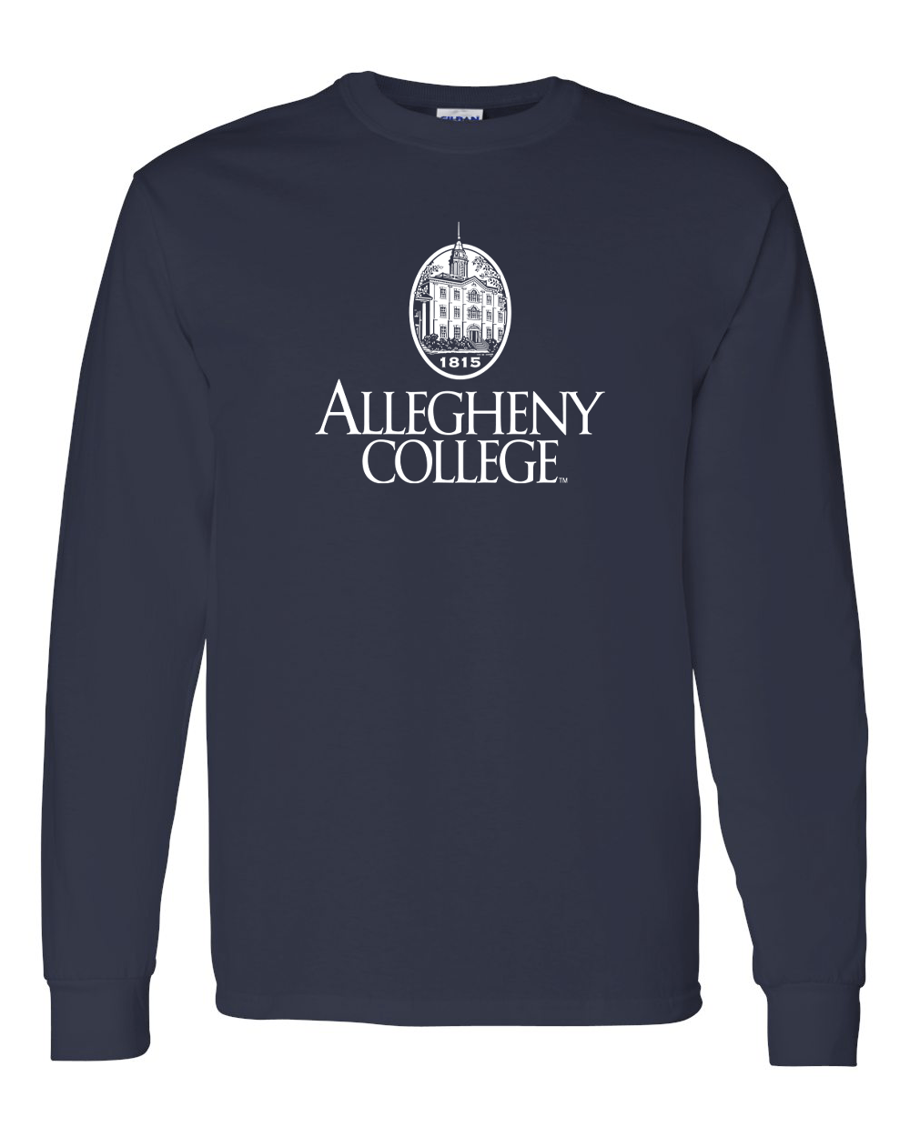 Allegheny College Stacked Long Sleeve T-Shirt - Navy