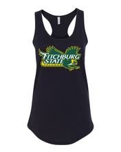 Load image into Gallery viewer, Fitchburg State Full Color Mascot Ladies Tank Top - Black
