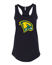 Load image into Gallery viewer, Fitchburg State Mascot Head Ladies Tank Top - Black
