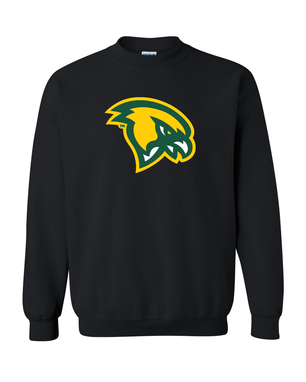 Fitchburg State Mascot Head Crewneck Sweatshirt - Black