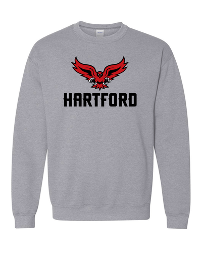 University of Hartford Full Logo Crewneck Sweatshirt - Sport Grey