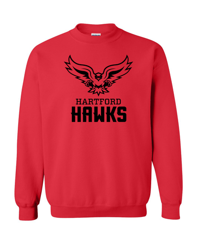 University of Hartford Hawks Crewneck Sweatshirt - Red