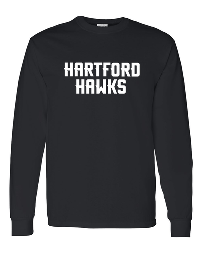 University of Hartford Text Long Sleeve T-Shirt - Black