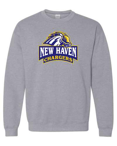 University of New Haven Full Mascot Crewneck Sweatshirt - Sport Grey