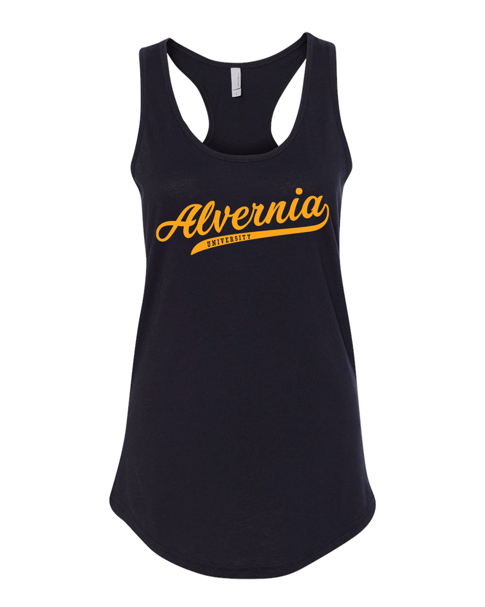 Alvernia University Retro Ladies Tank Top - Black