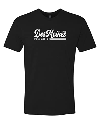 Vintage Des Moines University Soft Exclusive T-Shirt - Black