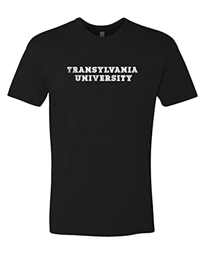 Transylvania University Text Distressed Exclusive Soft Shirt - Black