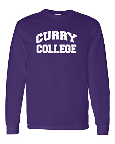 Curry College Block Letters Long Sleeve Shirt - Purple