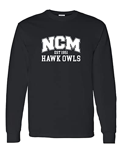 NMC Vintage Hawk Owls Long Sleeve T-Shirt - Black