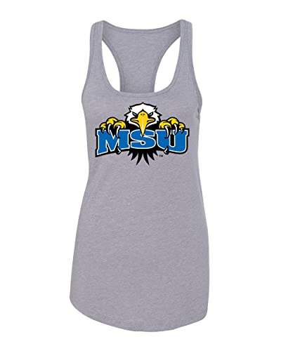 Morehead State Full Color Mascot Ladies Tank Top - Heather Grey