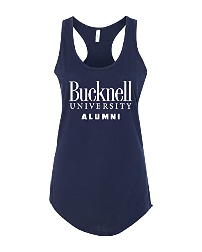 Bucknell University Alumni Ladies Racer Tank Top - Midnight Navy