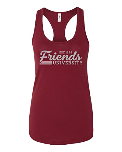 Vintage Friends University Ladies Tank Top - Cardinal