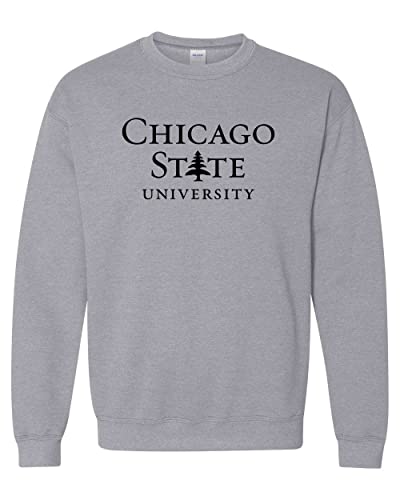 Chicago State University Seal Crewneck Sweatshirt - Sport Grey