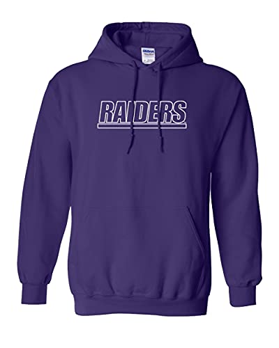 University of Mount Union Raiders Block Text Hooded Sweatshirt - Purple