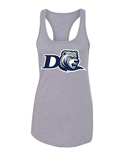 Drew University Primary Logo Ladies Tank Top - Heather Grey