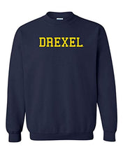 Load image into Gallery viewer, Drexel University Drexel Gold Text Crewneck Sweatshirt - Navy
